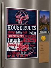 🏀 Indiana Fever House Rules 4" x 5.1/2" Magnet