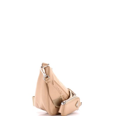 Prada Triangle Logo Zip Crossbody Bag Leather Small | eBay