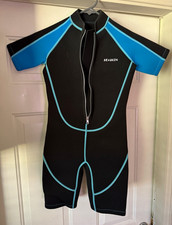 Seaskin 2mm Neoprene Shorty Wetsuit Front Zip - Size 12 Brand New
