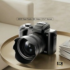 8K 48MP Mirrorless Digital Camera, Touchscreen, Selfie-cam, Vlogging, ecommerce 6