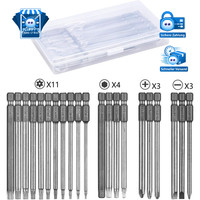 Schraubendreher Bit Set 21-Teilig T6-T40 Magnetisch 1/4 Zoll S2 Stahl