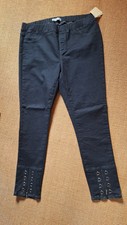 Tredy Jeggings schwarz mit Ösen Gr.46