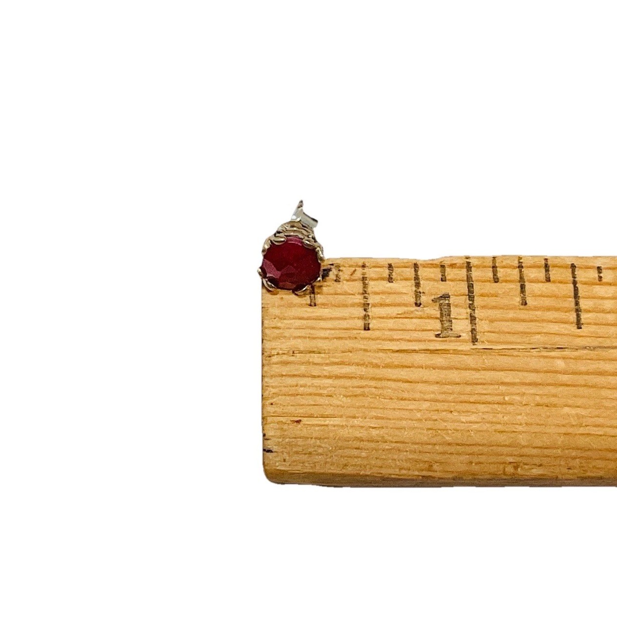 Samuel Benham Sterling Silver Ruby Stud Earrings … - image 10