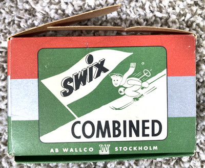 VTG Swix Combined Snow Ski Wax AB Wallco Stockholm Sweden Original Box 3 Bars