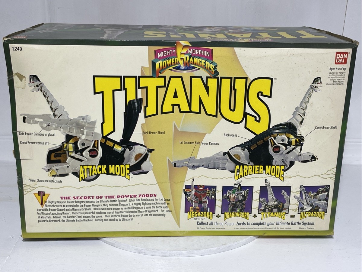1993 Mighty Morphin Power Rangers Titanus Carrier Zord in Original