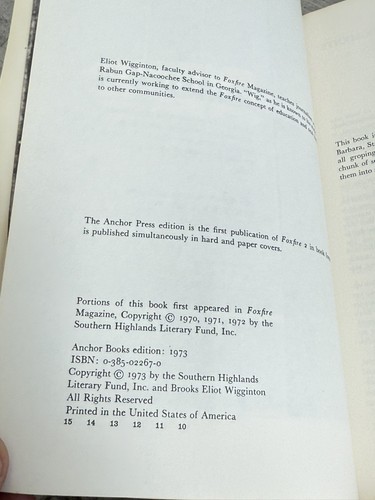 🌟 Foxfire Buch Set 2-5 Eliot Wiggington Homesteading Survival Appalachia Vintage - Bild 6 von 12
