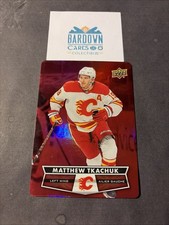Matthew Tkachuk 2021-22 UD Tim Hortons Hockey Red Die-Cut DC-36 Calgary Flames