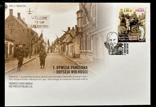POLAND FDC 2025 1st Polish Armoured Division-Odyssey of Liberty #2352 (3537)