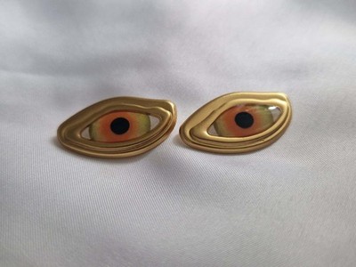 KONVOLUT 2 GOLD SCHIAPARELLI AUGENKNÖPFE 33 MM