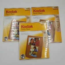 KODAK Photo Paper Gloss Instant Dry 8.5 x 11 For HP Canon Epson Inkjet 125 Sheet