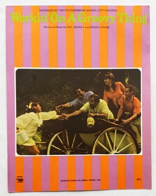 The 5th Dimension - Workin' On A Groovy Thing - 1969 USA Sheet Music
