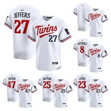 NWT Men Twins White Player Limited Stitched Jersey S-3XL