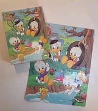 1986 Vintage Puzzle Disney Huey Dewey Louie Donald Duck Fishing 100 Pc COMPLETE