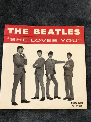 The Beatles - She Loves You/I'lll Get You 45 w/PS - Swan Records S-4152 Exc cond