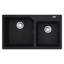 Franke Lavello 2 vasche (86x50cm) Ubg 620 43 34 URBAN Nero Opaco 114 0686 774