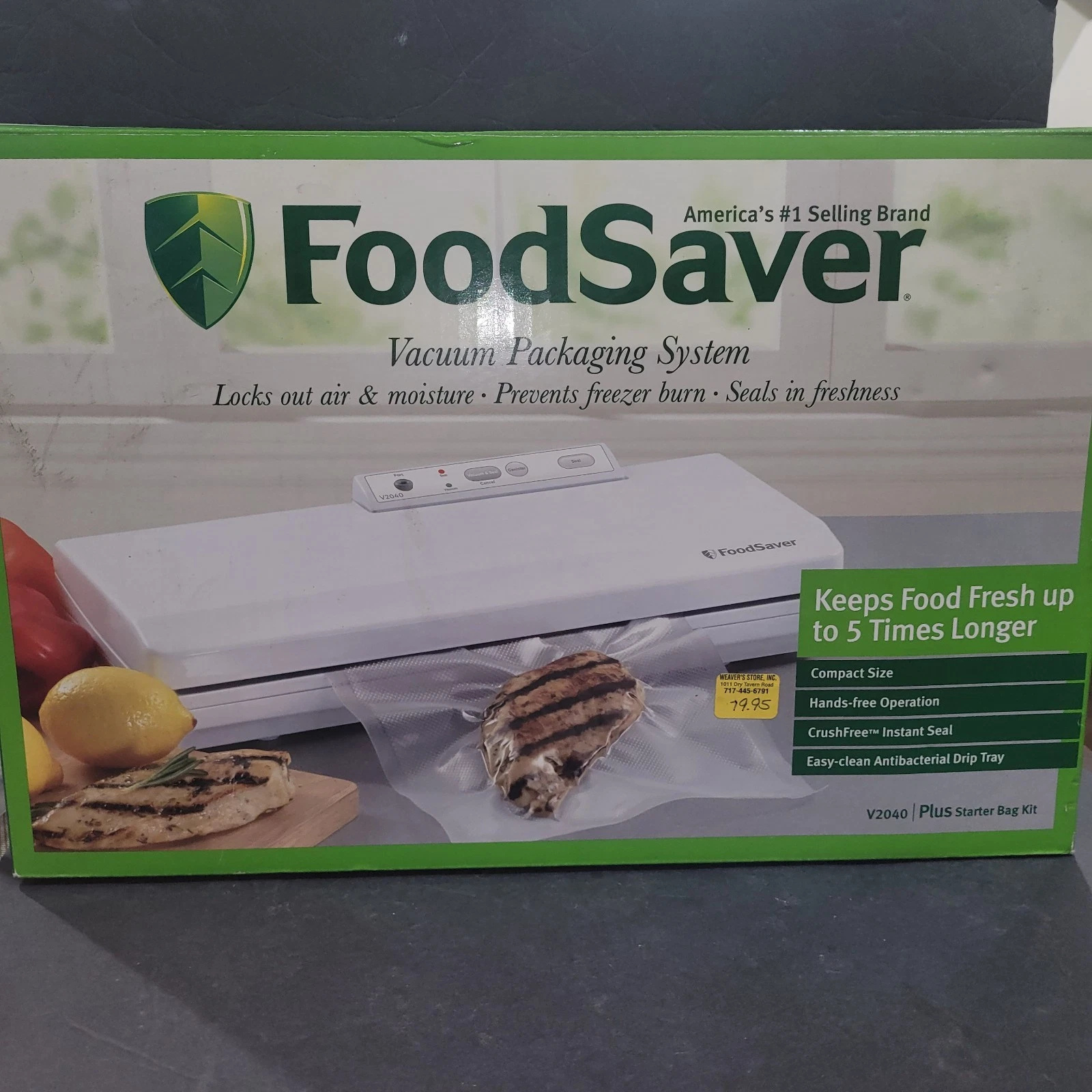 FoodSaver V2040 Vacuum Sealing System for Food Preservation, EUC.