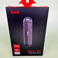 New SSK 512GB Portable SSD Flash Drive USB 3.2 Gen 2 Dual USB-C USB-A 1050MB/s