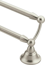 Moen Sage Collection Spot Resist Brushed Nickel 24-Inch Double Bathroom Towel Ba