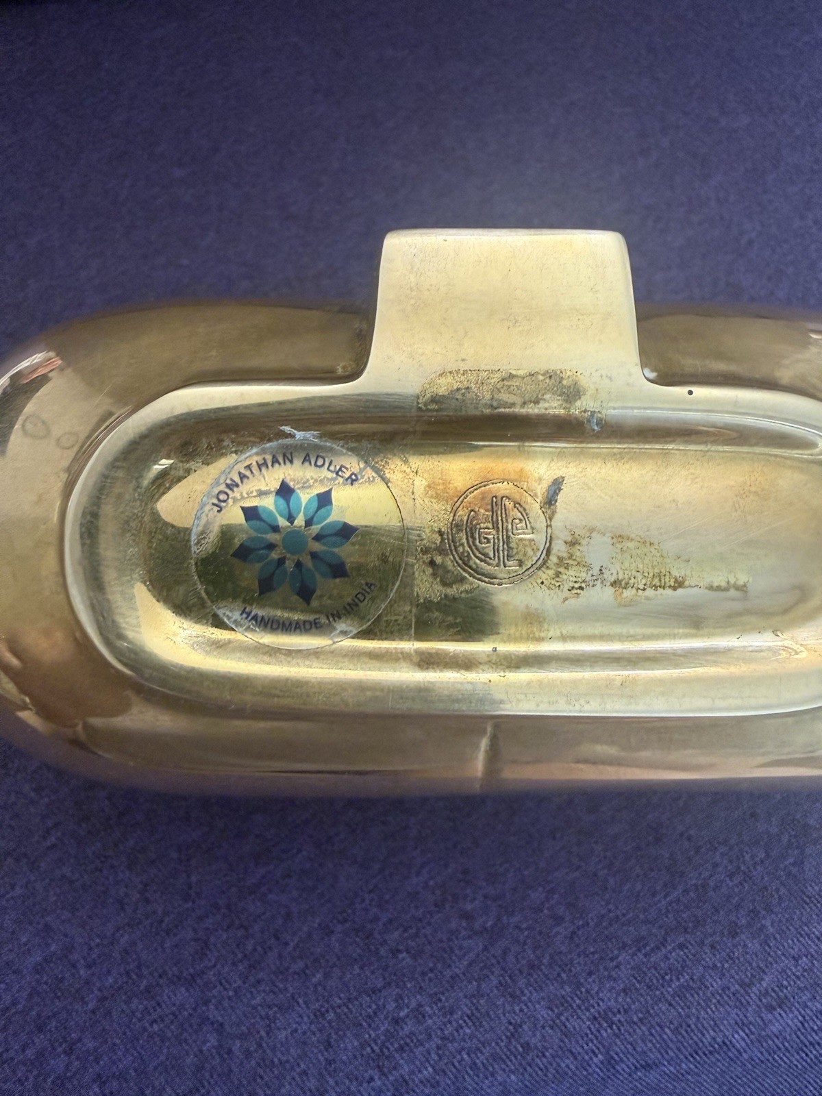 Jonathan Adler Prozac 20mg Pill Trinket Box Brass Metal Hinged Lid. No ...