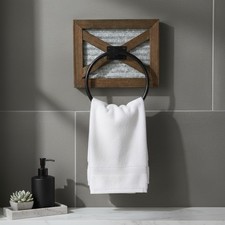 Wandhandtuchhalter Handtuchhalter Vintage  Massivholz Verzinktes  Metall