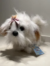 Ganz Webkinz SHIH TZU w/ Pink Bow NEW WITH SEALED CODE HM140 Retired Plush Dog 