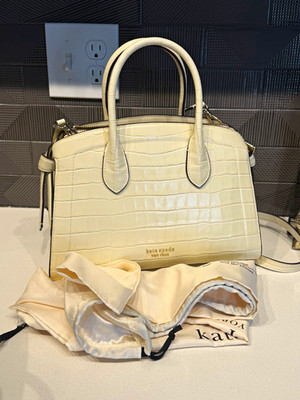 Kate Spade Knott croc-embossed medium w/dust bag