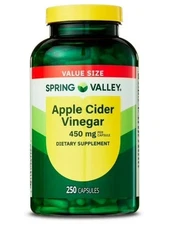 Spring Valley Apple Cider Vinegar Capsules 450mg 250 Count