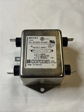 Corcom 20VK1 EMI RFI Power Line Filter 20A 120/250V AC Chassis Mount