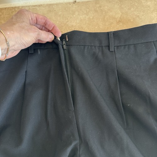 OGL Effortless Wide-Leg Tailored Pant Black Adjustable Waist Womens Size M - Picture 4 of 13