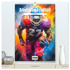 American Football. Paintings (hochwertiger Premium Wandkalender 2026 DIN A2...