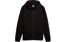 PUMA Solid Color Zip Sports Casual Knit Hooded Jacket