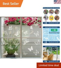 Butterfly Anti-Collision Window Decal Set - UV-Reflective Bird Safety Stickers