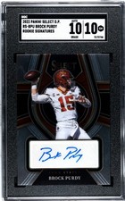 2022 Panini Select Draft Brock Purdy Rookie Signatures SGC 10 w/10 AUTO RC