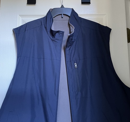 Izod PerformX Reversible Full Zip Vest Men’s 2XL Classic Navy Gray Golf New NWOT - Picture 24 of 24