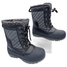 All In Motion Skyler Lace Up Winter Snow Boots w Thermolite Boys Size 4