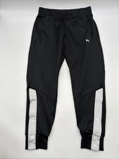 Under Armour Cold Gear Sweatpants Women S Black Pockets Logo Snap. 42493