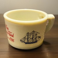 Vintage Old Spice Ship Grand Turk Salem 1786 Shaving Glass Mug Cup