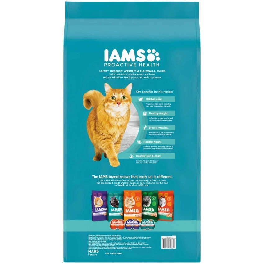 Comida seca para gatos Iams Proactive Health pollo y pavo, bolsa de 22 libras Foto 2 de 2