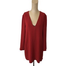 Theory Ulyssa Admiral Dress Rusty Red Dress Size Medium Fall Autumnal