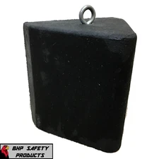 HEAVY DUTY SOLID RUBBER WHEEL CHOCK FOR TRUCKS & HEAVY EQUIPMENT 15 LB (2 EACH) 