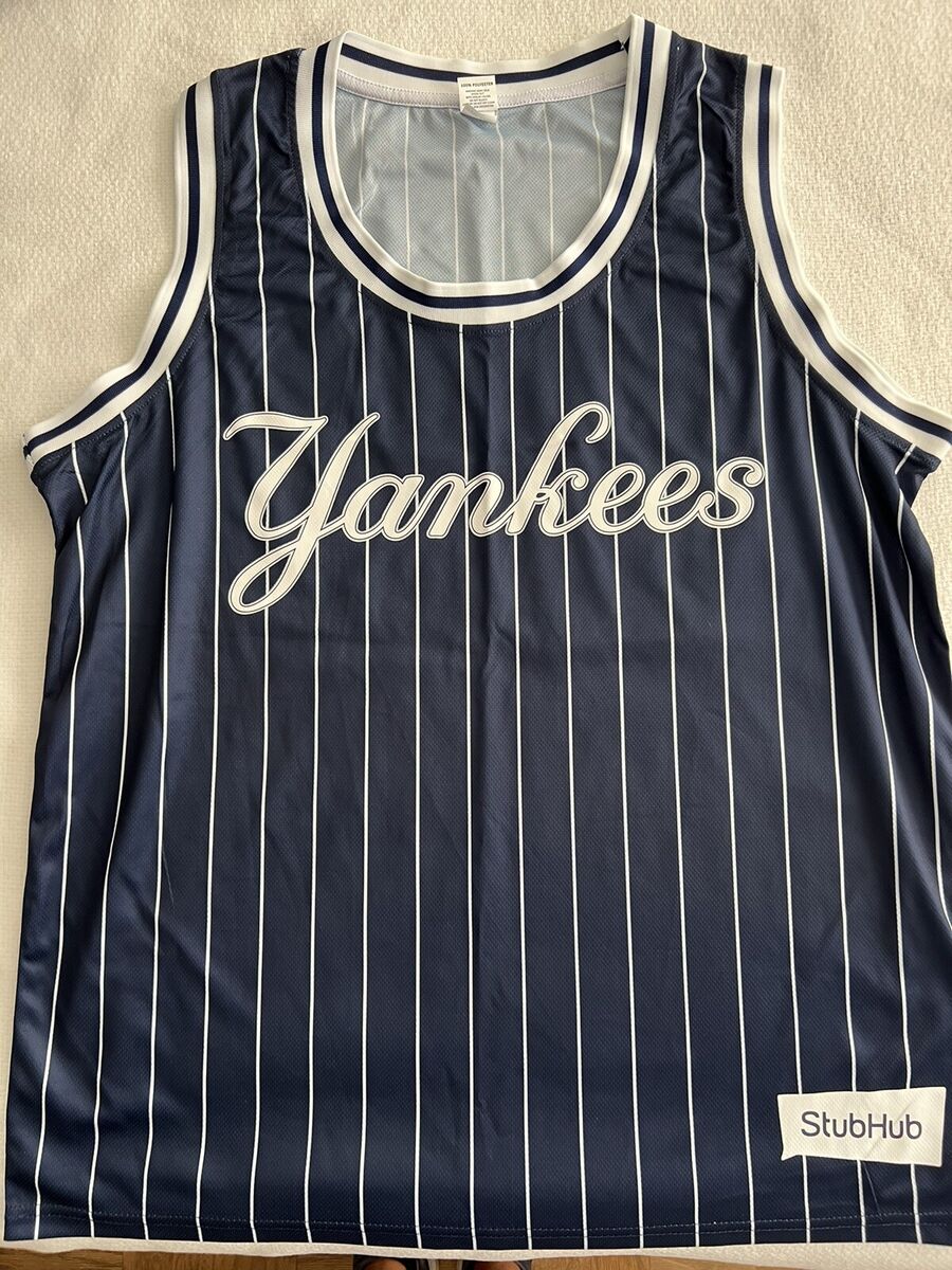 NY YANKEES AARON JUDGE JERSEY SGA #99 BASKETBALL SHIRT 8/3/2023 PINSTRIPES