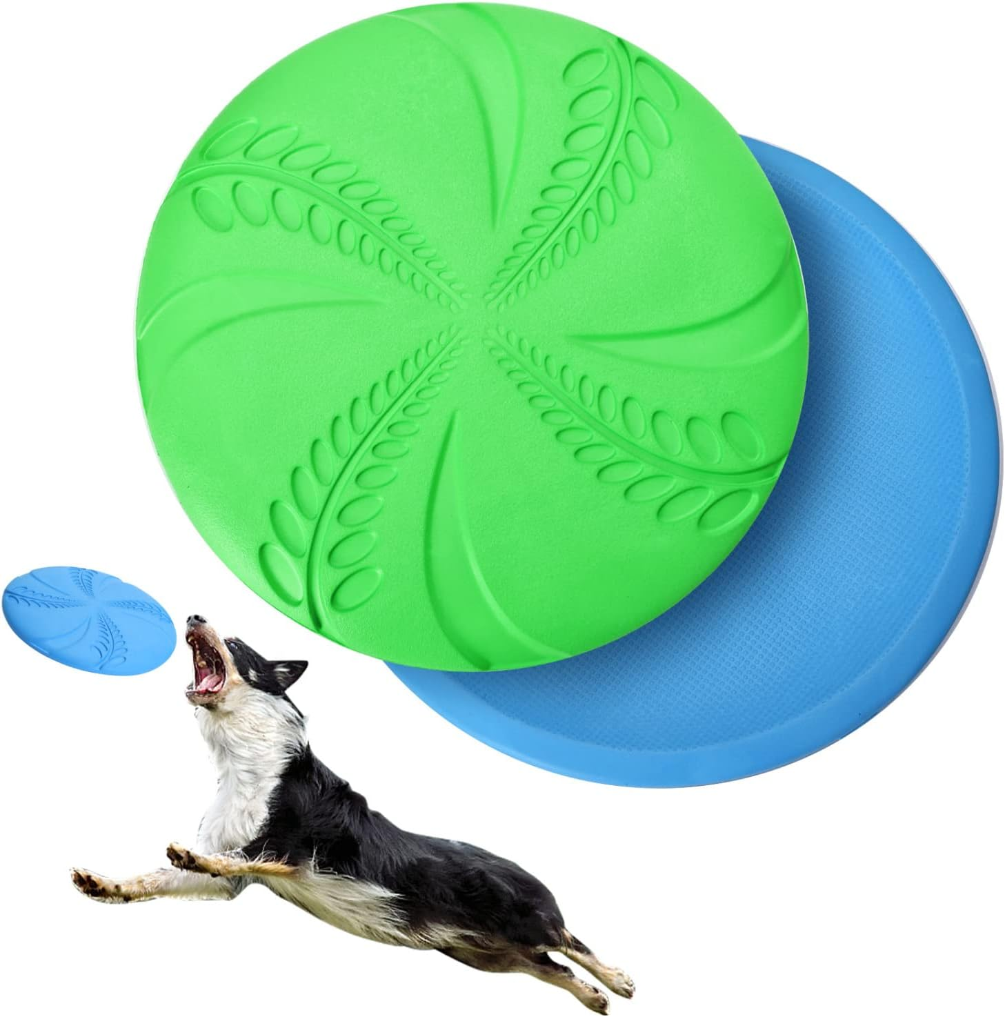 2 Pack Dog Flying Disc, Flexible Floatable Dog Disc Toy for Long-Dista
