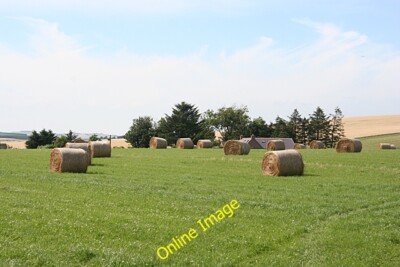 Photo 6x4 Greystone Croft Cuminestown Bales are the current feature of th c2014