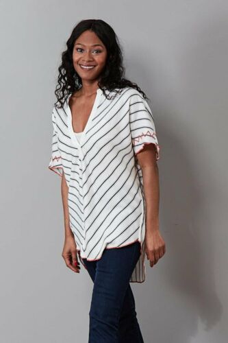 Charli Rowan Blue & White Stripe Knitted Tunic -87% - RRP £138 - BRAND NEW - Picture 1 of 3