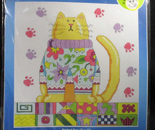 Janlynn 2006 Counted Cross Stitch Kit - Funky Cat 021-1034