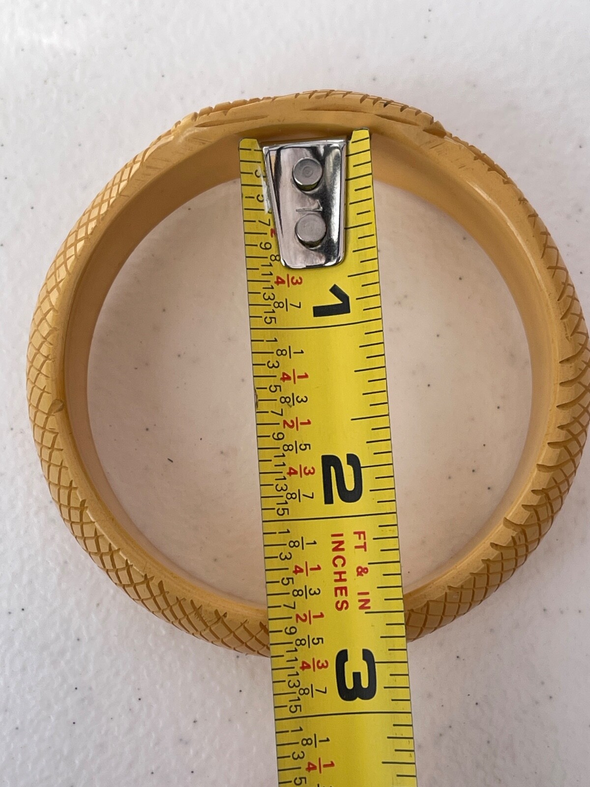 Bakelite snake scale pattern bangle bracelet vint… - image 16