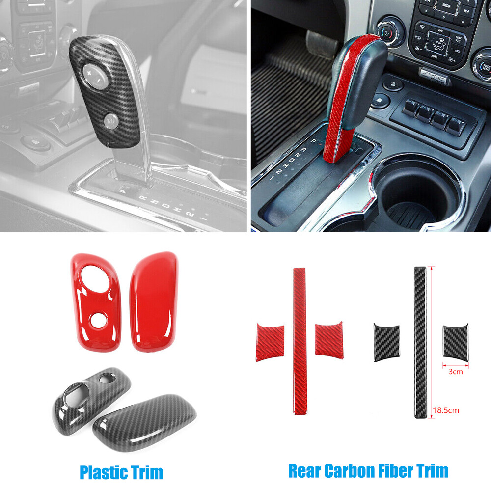 Gear Shifter Head Trim Cover Shift Knob Overlays For Ford F150 Raptor ...
