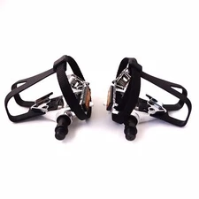 Wellgo LU-209 Toe Clip Straps 9/16" Pedal for Claissic Vintage Road Fixed Bike