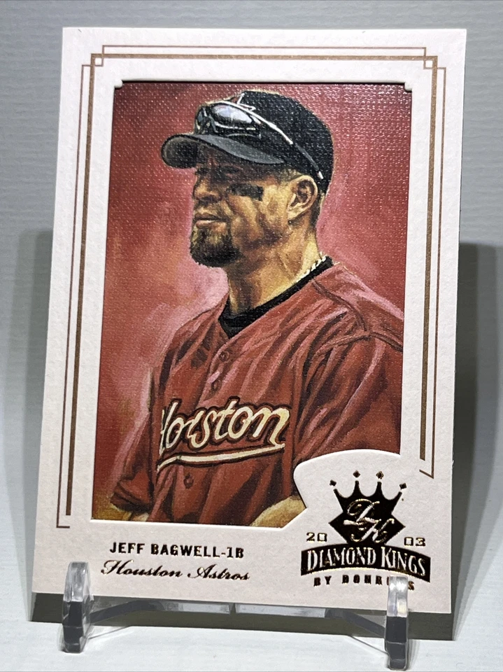 2003 Donruss Diamond Kings #102 Jeff Bagwell Houston Astros Gold Foil Astros - Image 3 of 4