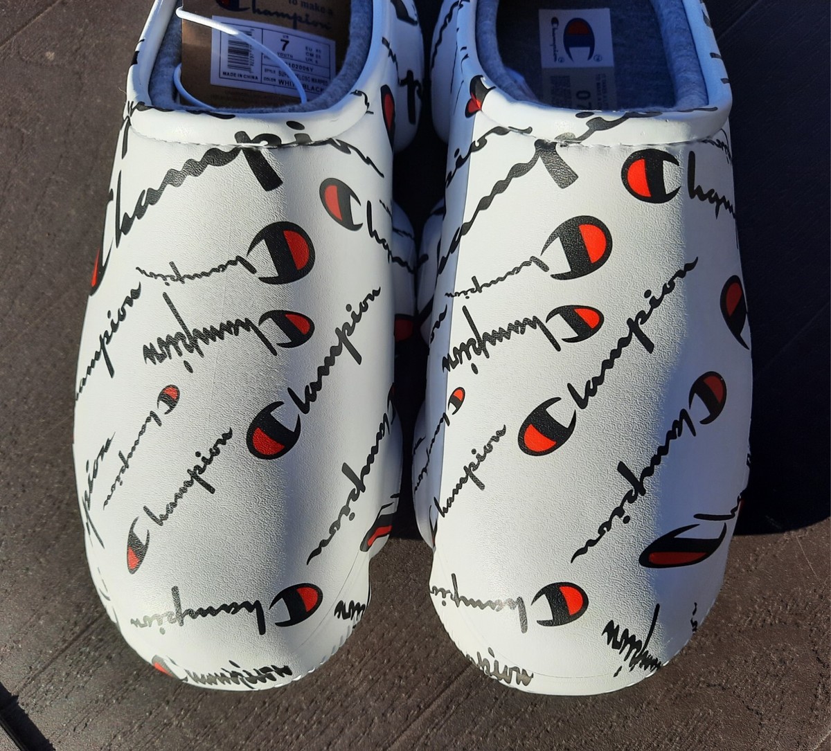Champion Super Meloso Warped Clog Shoes Youth 7 Women 9